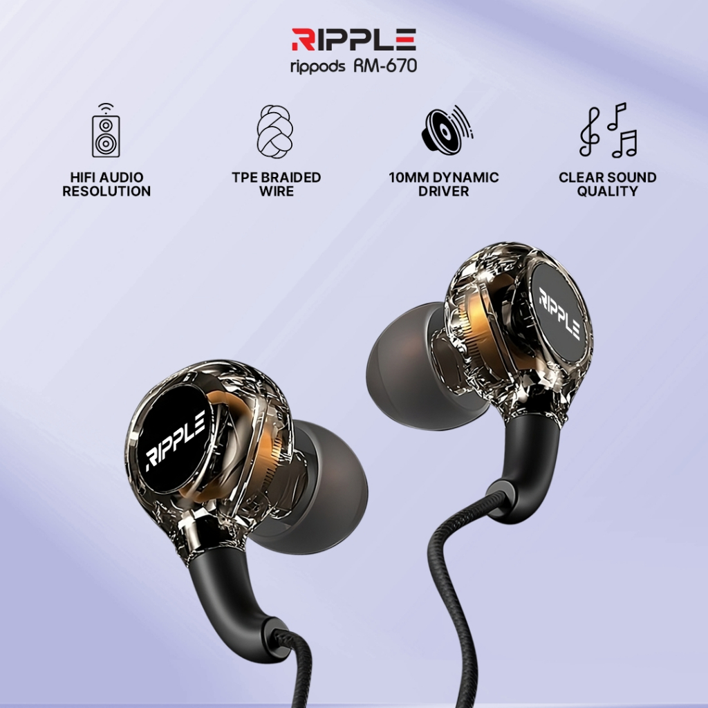 Ripple Indonesia | Ripple Rippods REP-670 Wired Earphone LIGHTNING